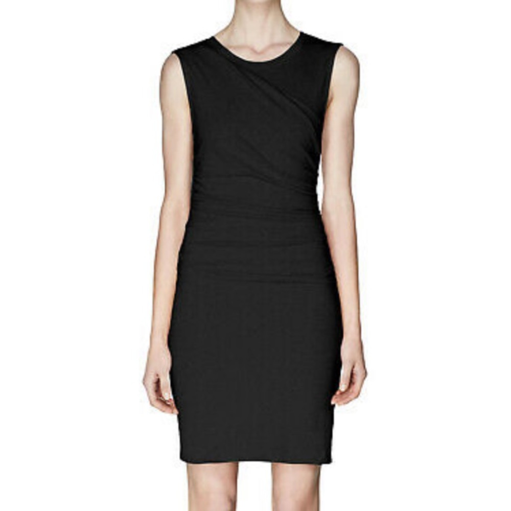 Theory Tucky‎ NS Ruched Sleeveless T-Shirt Dress 🖤